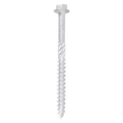 Heavy Duty Timber Screws Hex Flange Head Exterior Silver - 8.0 x 60