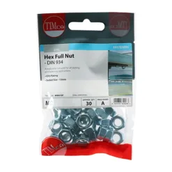 Alternative view of Hex Full Nuts DIN934 Silver - M8