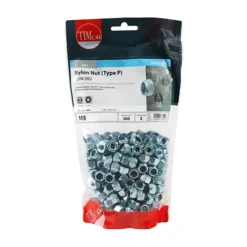 Alternative view of Nylon Insert Nuts Type P DIN982 Silver - M8