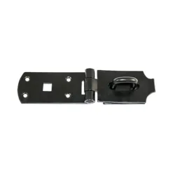 Heavy Duty Hasp & Staple Secure Bolt On Black - 10"