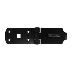 Heavy Duty Hasp & Staple Secure Bolt On Black - 8"