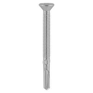 Self-Drilling Wing-Tip Steel to Timber Heavy Section A2 Stainless Steel Bi-Metal Screws - 5.5 x 120