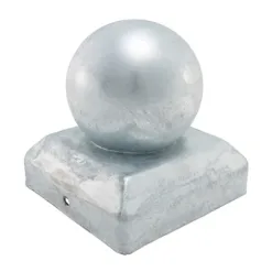 Ball Fence Post Cap Zinc - 100mm