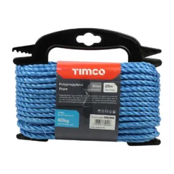 Blue Polypropylene Rope on Winder - 6mm x 20m
