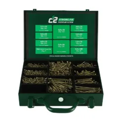 Alternative view of C2 Strong-Fix Multi-Purpose Premium Countersunk Gold Woodscrews Assorted Case - 1,798 pcs