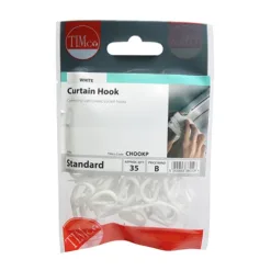 Alternative view of Plastic Curtain Hooks White -