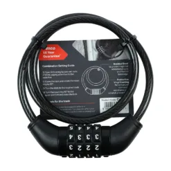 Alternative view of Steel Braided Combination Cable Lock - 8mm x 1m