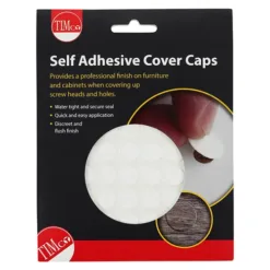 Alternative view of Self-Adhesive Screw Cover Caps White Gloss - 13mm