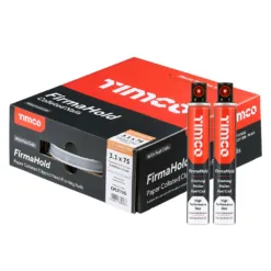 FirmaHold Collated Clipped Head Ring Shank Firmagalv+ Nails & Fuel Cells - 3.1 x 75/2CFC