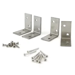 Decking Handrail Bracket Kit Stainless Steel - 4 brackets + 16 screws