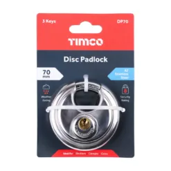 Alternative view of Stainless Steel Disc Padlock - 70mm