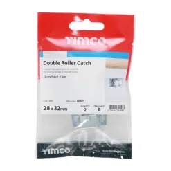 Alternative view of Double Roller Catches Zinc - 28 x 32 x 1