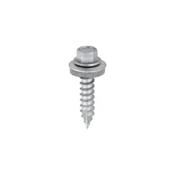 Slash Point Sheet Metal to Timber Screws Exterior Silver with EPDM Washer - 6.3 x 32