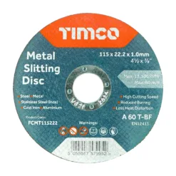 B/Abrasive Flat Wheel Inox - 115 x 22.2 x 1.0