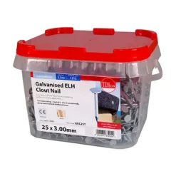 Alternative view of Extra Large Head Clout Nails Galvanised - 25 x 3.00