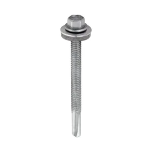 Self-Drilling Heavy Section Screws Exterior Silver with EPDM Washer - 5.5 x 65