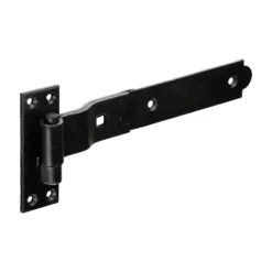 Cranked Band & Hook On Plates Hinges Black - 250mm