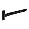 Cranked Band & Hook On Plates Hinges Black - 500mm