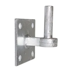Gate Hinge Hook on Square Plates Hot Dipped Galvanised - 19mm