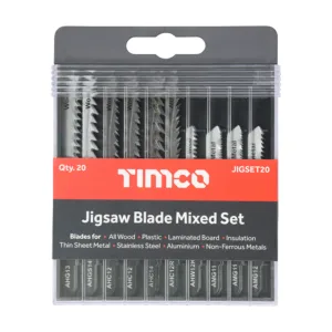 Mixed Jigsaw Set Wood & Metal Cutting High Carbon Steel & HSS Blades - Mixed