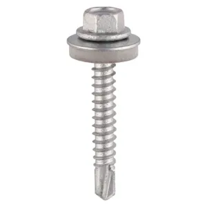 Self-Drilling Light Section Screws Exterior Silver with EPDM Washer - 5.5 x 32