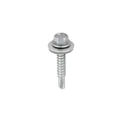 Self-Drilling Light Section Screws Exterior Silver with EPDM Washer - 5.5 x 32