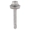Self-Drilling Light Section Screws Exterior Silver with EPDM Washer - 5.5 x 50