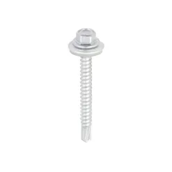 Self-Drilling Light Section Screws Exterior Silver with EPDM Washer - 5.5 x 50
