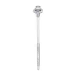 Self-Drilling Light Section Composite Panel Screws Exterior Silver with EPDM Washer - 5.5/6.3 x 115