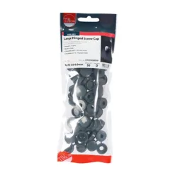 Alternative view of Hinged Screw Caps Large Dark Grey - To fit 5.0 to 6.0 Screw