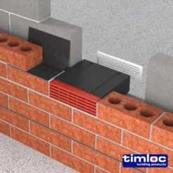 Alternative view of Timloc Airbrick Plastic Black - 215 x 69 x 60mm