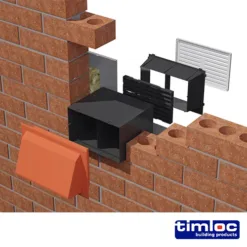 Alternative view of Timloc Through-Wall Cavity Sleeve Extension Black - + 90mm