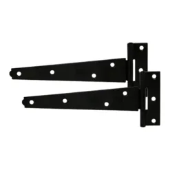 Light Tee Hinges Black - 8"