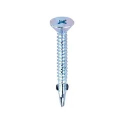Self-Drilling Wing-Tip Steel to Timber Light Section Silver Screws - 4.2 x 38
