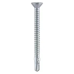 Self-Drilling Wing-Tip Steel to Timber Light Section Silver Screws - 5.5 x 50