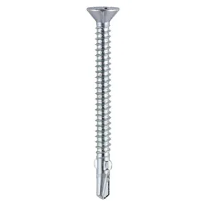 Self-Drilling Wing-Tip Steel to Timber Light Section Silver Screws - 5.5 x 50
