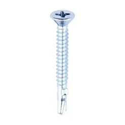 Self-Drilling Wing-Tip Steel to Timber Light Section Silver Screws - 5.5 x 50