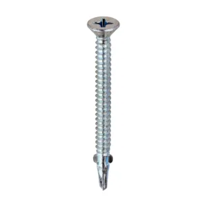 Self-Drilling Wing-Tip Steel to Timber Light Section Silver Screws - 5.5 x 65