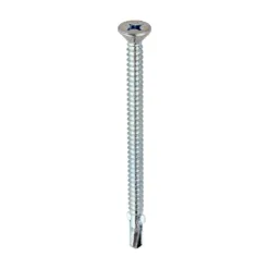 Self-Drilling Wing-Tip Steel to Timber Light Section Silver Screws - 5.5 x 85