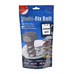 Alternative view of Multi-Fix Bolts Hex Head Exterior Silver - 10.0 x 60