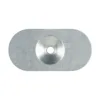 Oval Metal Insulation Stress Plate Silver - 82 x 40
