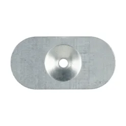 Oval Metal Insulation Stress Plate Silver - 82 x 40