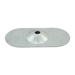 Alternative view of Oval Metal Insulation Stress Plate Silver - 82 x 40