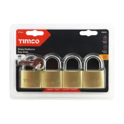 Alternative view of Brass Padlocks Key Alike - 40mm