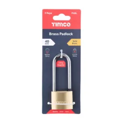 Alternative view of Brass Padlock Long Shackle - 40mm