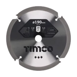PCD Fibre Cement Saw Blade - 190 x 20 x 4T