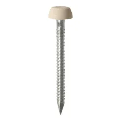 Polymer Headed Pins A4 Stainless Steel Beige - 25mm