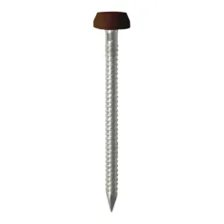 Polymer Headed Pins A4 Stainless Steel Mahogany - 25mm