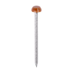 Polymer Headed Pin A4 Stainless Steel Clay Brown - 40mm
