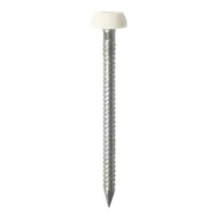 Polymer Headed Pins A4 Stainless Steel White - 40mm